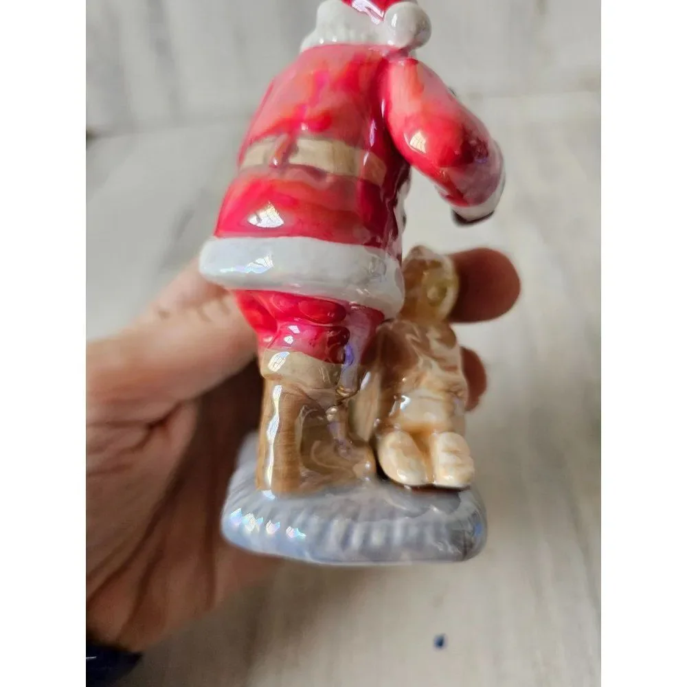 trim a tree Coca-Cola Santa dog ornament 2004 ceramic soda Xmas tree‎